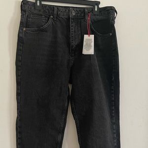 Women's Bdg Urban Outfitters High Waist Tapered Mom Jeans, Size 32 - Black